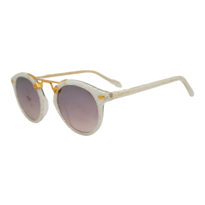 White St. Louis Round Sunglasses