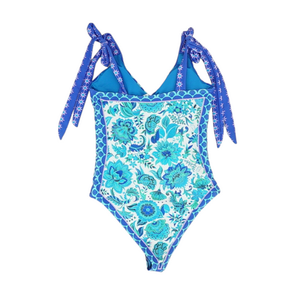 Blue Floral One-Piece