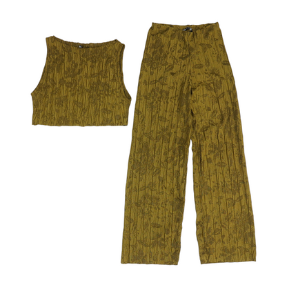 Olive Abstract Pant Set
