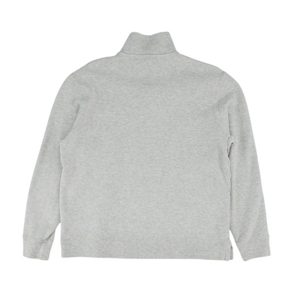 Gray Solid 1/4 Zip Pullover