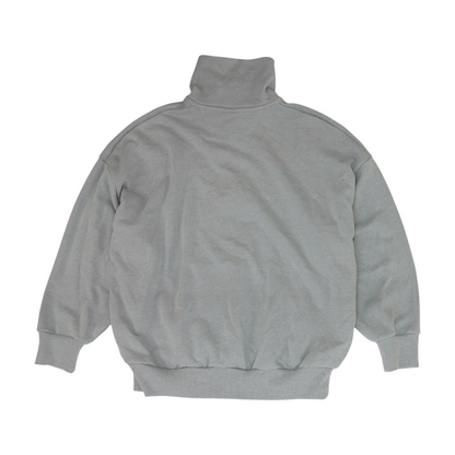 Gray Solid 1/4 Zip Pullover