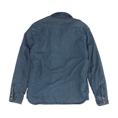 Blue Solid Denim Jacket