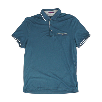 Teal Solid Short Sleeve Polo