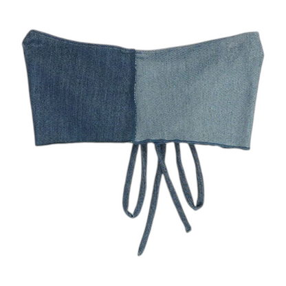 Blue Cropped Blouse
