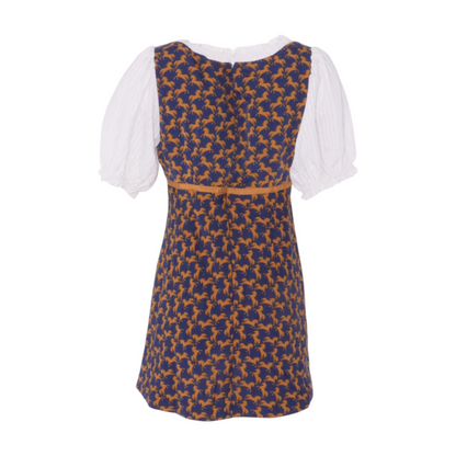 Maeve Navy Petite Graphic Mini Dress – Image 2