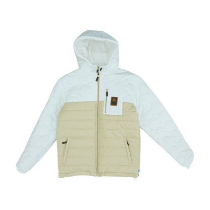 White Color Block Jacket