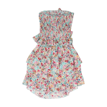 Beige Floral Midi Dress