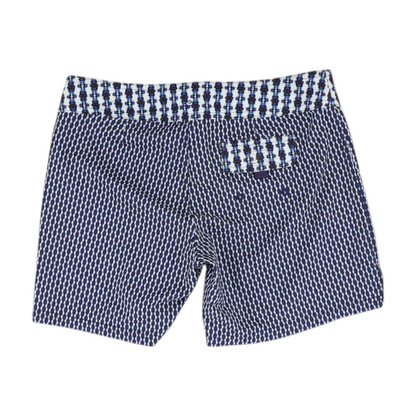 Navy Abstract Swim Bottom