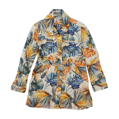 Multi Petite Tropical Button Down