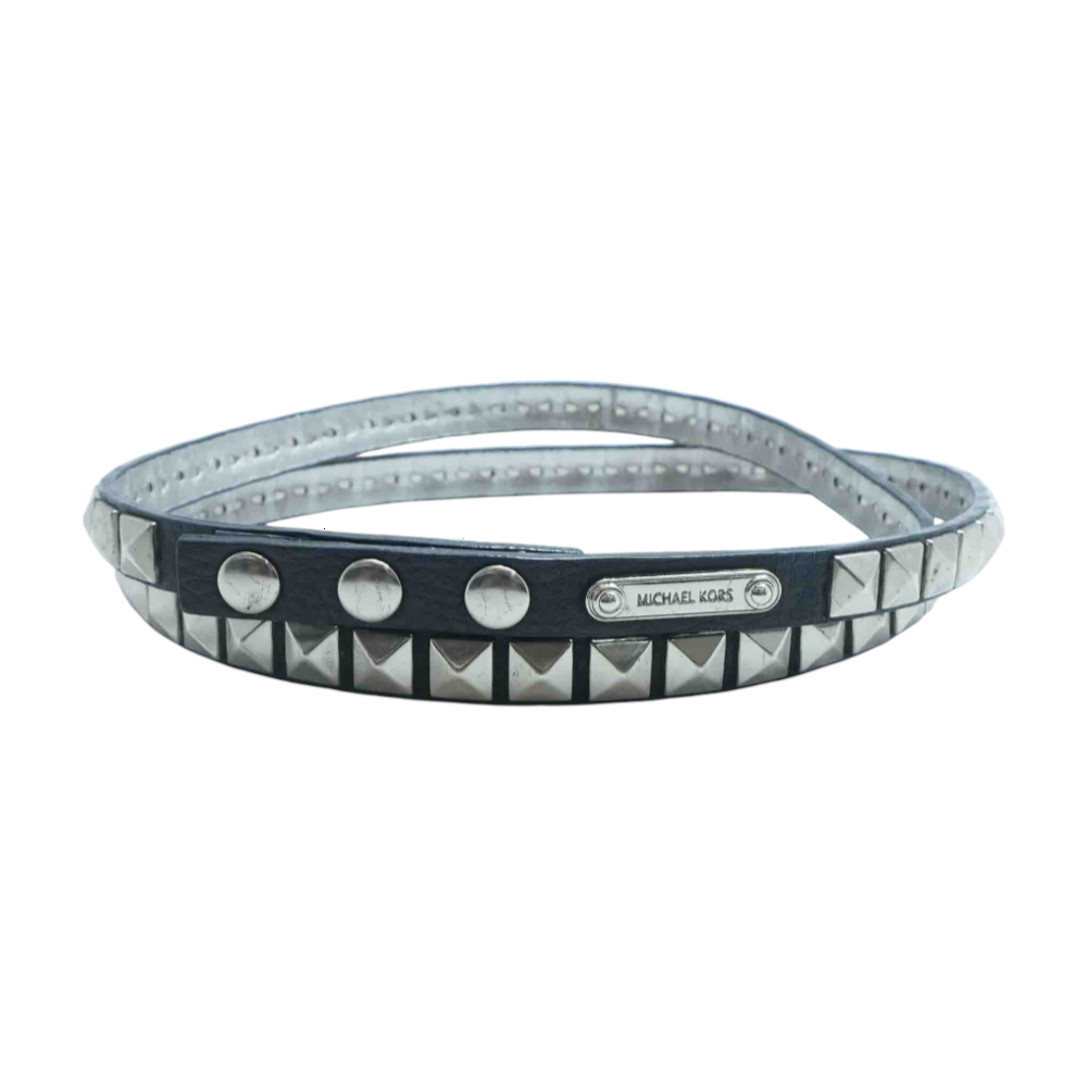 Silver Leather Belt