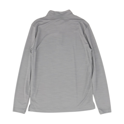 Gray Solid 1/4 Zip Pullover