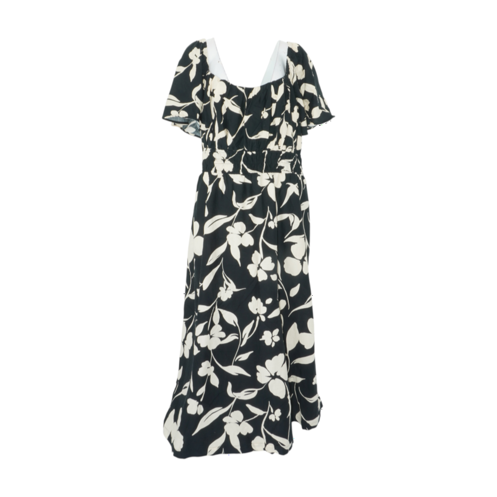 Black Plus Floral Maxi Dress