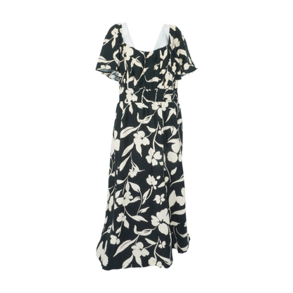 Black Plus Floral Maxi Dress