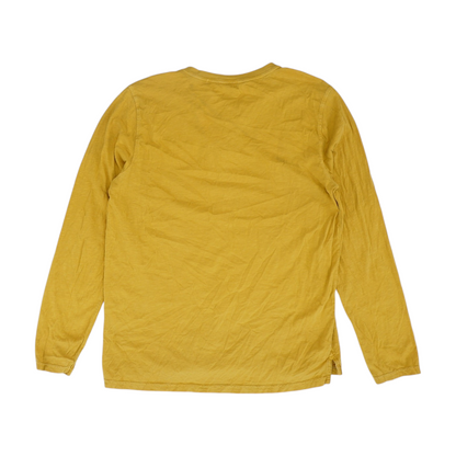 Mustard Solid Henley T-Shirt