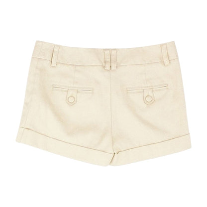Gold Solid Chino Shorts
