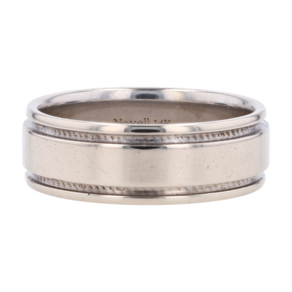 14K White Gold Band