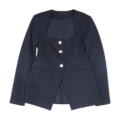 Black Solid Blazer