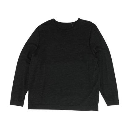 Black Solid Pullover Sweater