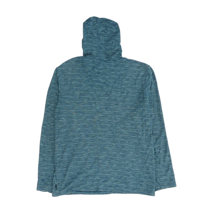 Blue Striped Hoodie Pullover