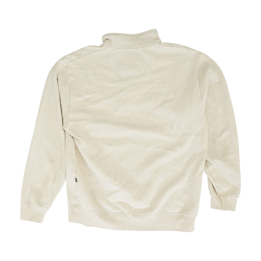 Beige Solid 1/4 Zip Pullover