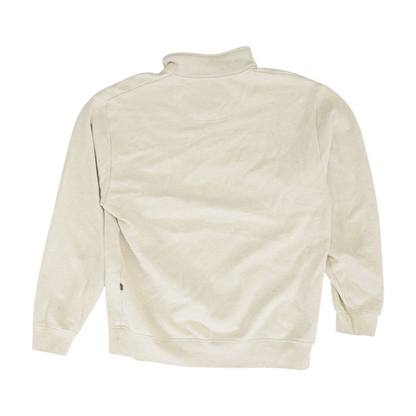 Beige Solid 1/4 Zip Pullover