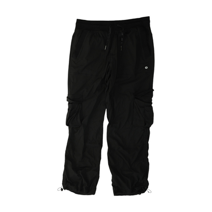 Black Striped Regular Pants