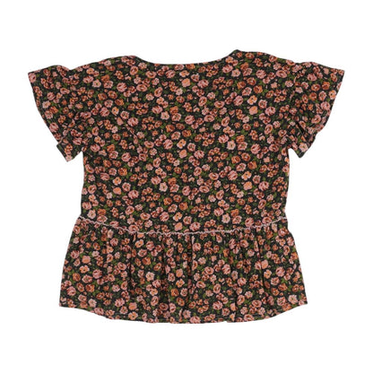 Pink Floral V Neck T-Shirt