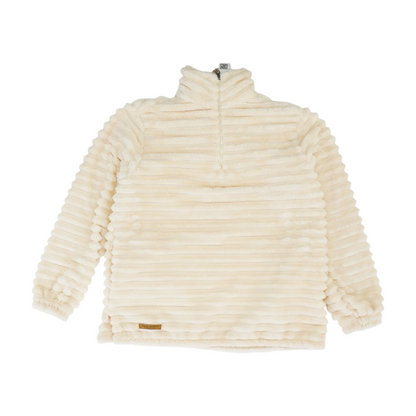 Cream Solid 1/4 Zip Pullover
