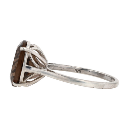 5 3/4 ctw Sterling Silver Quartz Fashion Ring
