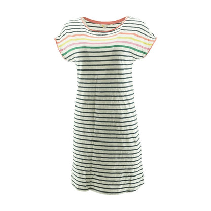 White Striped Mini Dress