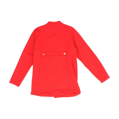 Red Solid Topcoat Coat