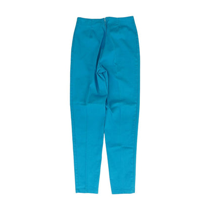 Vintage Teal Solid Ankle Pants