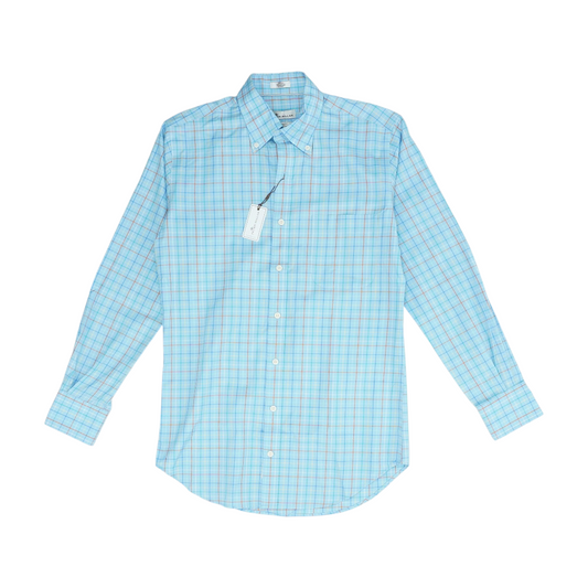 Blue Plaid Long Sleeve Button Down