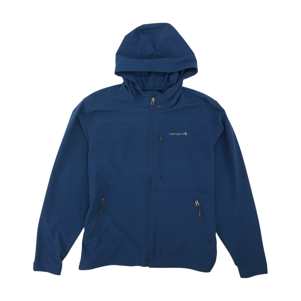 Blue Solid Rain Jacket