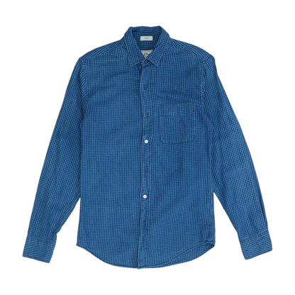 Blue Plaid Long Sleeve Button Down
