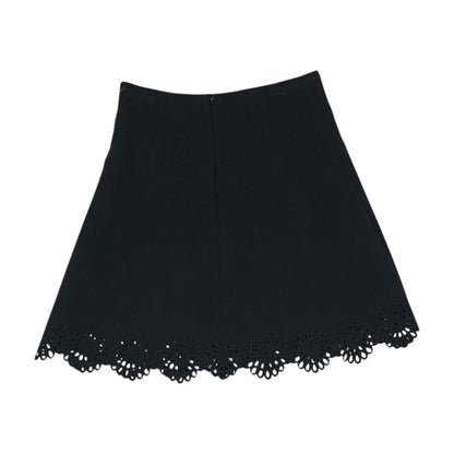 Black Solid Mini Skirt