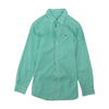 Turquoise Plaid Long Sleeve Button Down