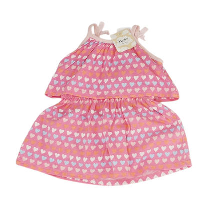 Pink Hearts Sleeveless One-Piece