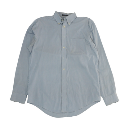 Blue Tall Striped Long Sleeve Button Down