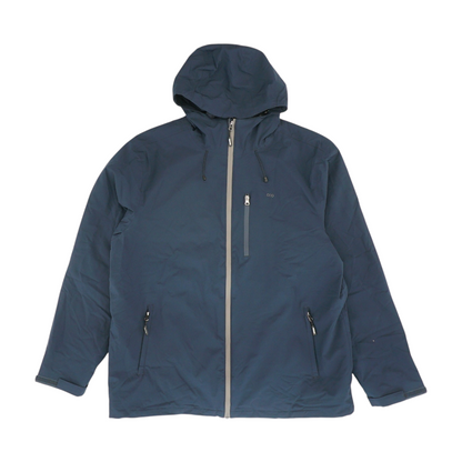 Navy Solid Rain Jacket