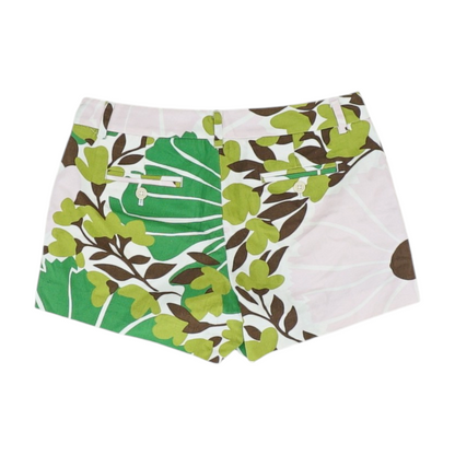 Green Abstract Chino Shorts