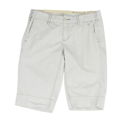 Ivory Striped Chino Shorts