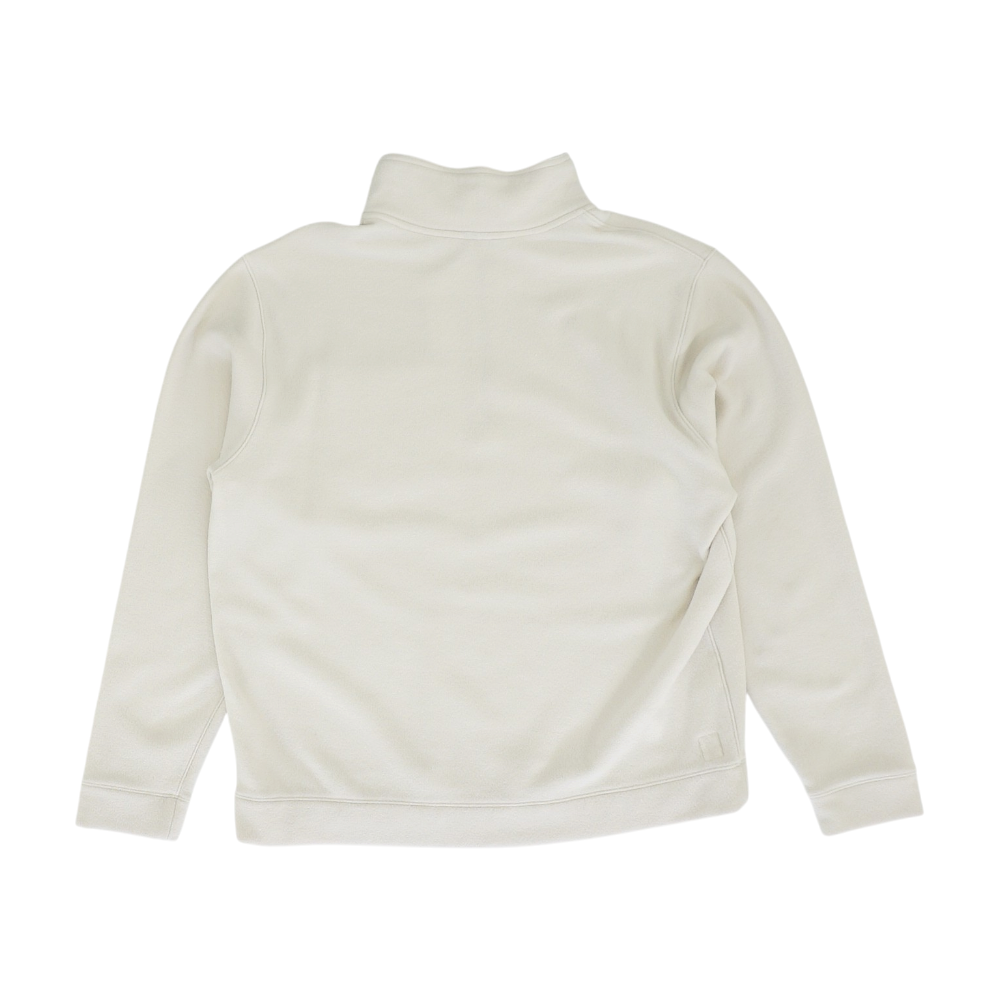 Beige Solid 1/4 Zip Pullover