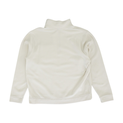 Beige Solid 1/4 Zip Pullover