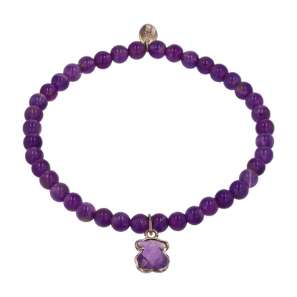 Sterling Silver Amethyst Beaded Bracelet