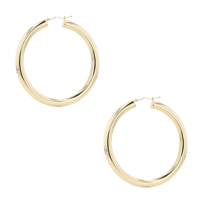 14K Yellow Gold Hoop Earrings