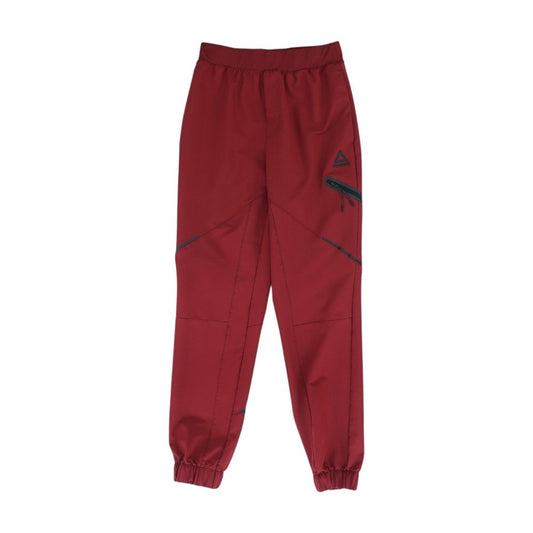 Red Solid Active Pants