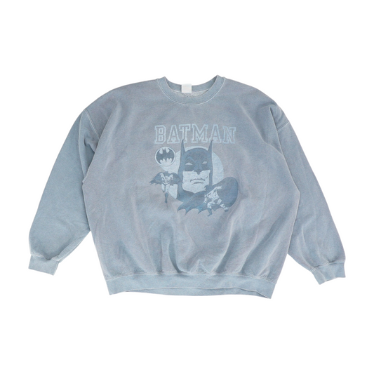 Blue Solid Sweatshirt Pullover