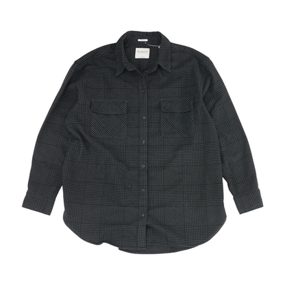Gray Check Flannel Button Down