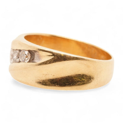 10K Gold Five Diamond Diagonal Band